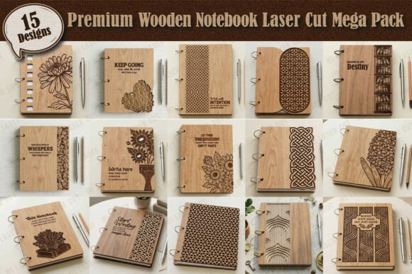 Download Premium Wooden Notebook Cover Mega Pack - Mega pack Collection