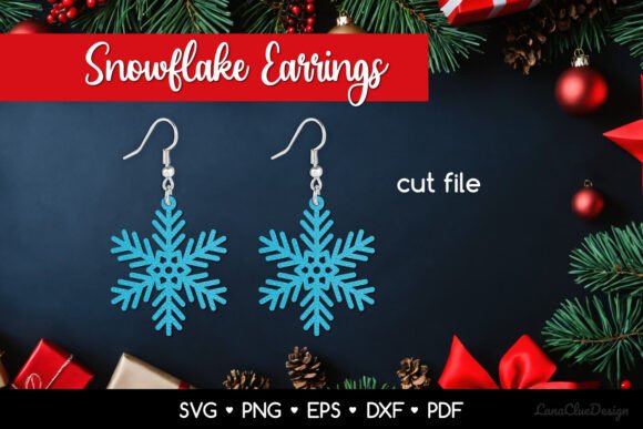 Download Snowflake Earring SVG Cut File - Premium Resources