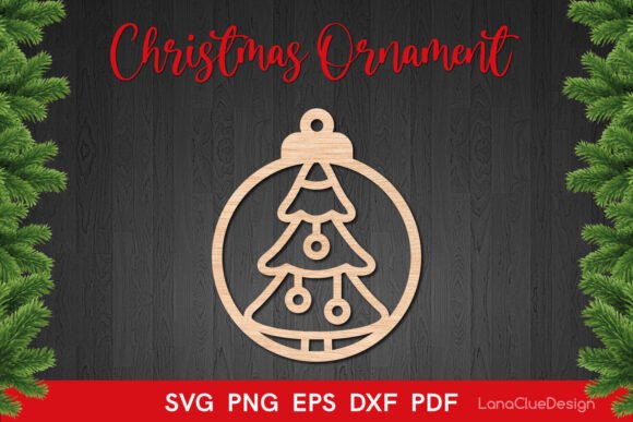 Download Round Christmas Tree Ornament SVG - Premium Bundle