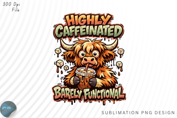 Download Highly Caffeinated Barely Functional Cow - Premium Bundle